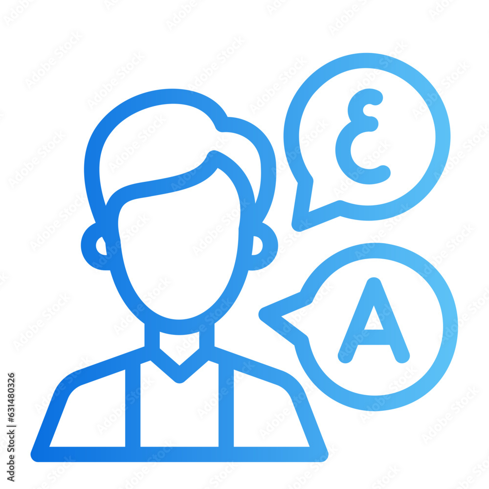 translator gradient icon translator gradient icon
