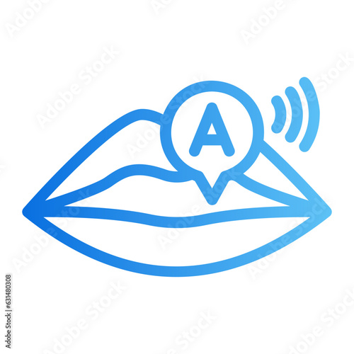 mouth gradient icon
