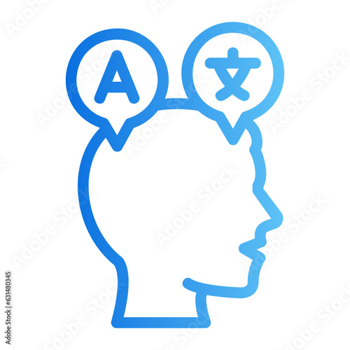 bilingual gradient icon
