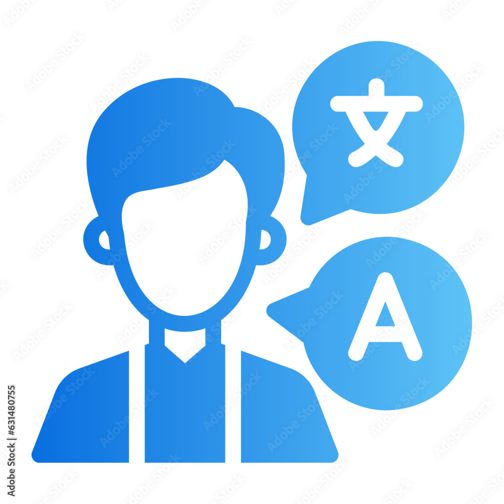 translator gradient icon translator gradient icon