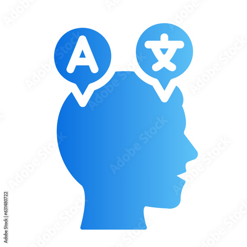 bilingual gradient icon