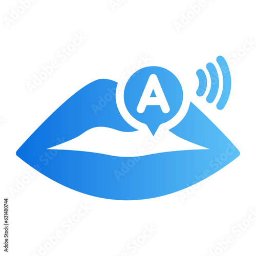 mouth gradient icon