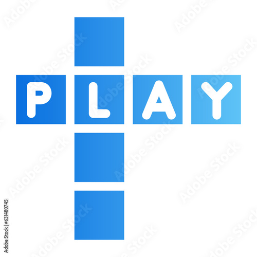 scrabble gradient icon
