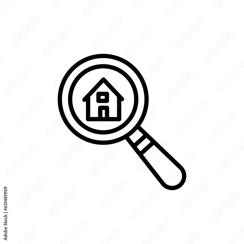 House Search icon in vector. Illustration House Search icon in vector. Illustration