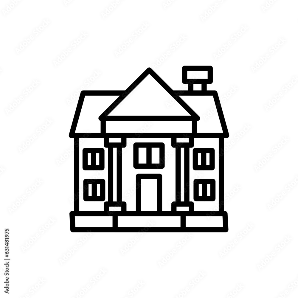 Mansion icon in vector. Illustration