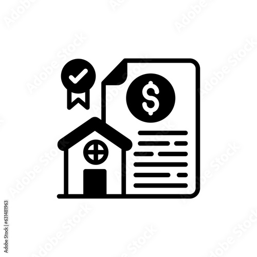 Mortgage icon in vector. Illustration