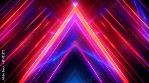 Futuristic abstract colorful vector background with glowing electric bright neon lines