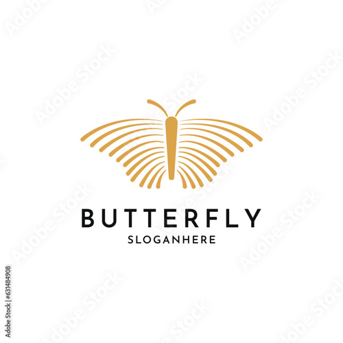 Butterfly logo design creative idea minimalist luxury photo