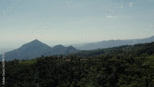 Bird's Eye View of Bali's Tropical Jungle Mountains - 4K Aerial Video of Exotic Island Landscape
