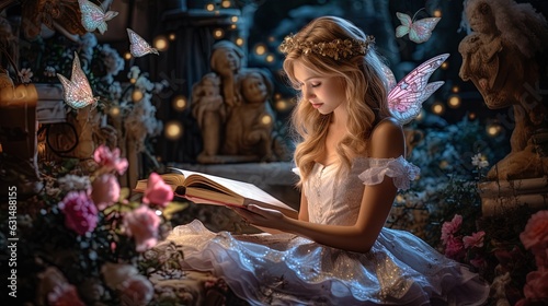 Magical Fairy Tale Lighted up by a Candle.