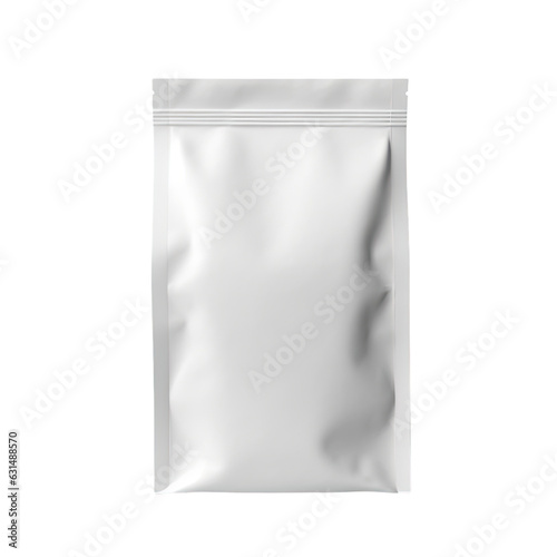 Poly bag template with hang slot, designed for brand use.