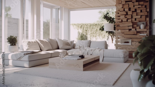 Modern scandinavian living room AI-generated