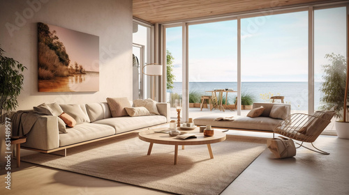 Modern scandinavian living room AI-generated