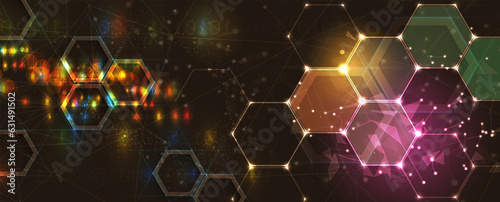 Foto Abstract hexagon background
