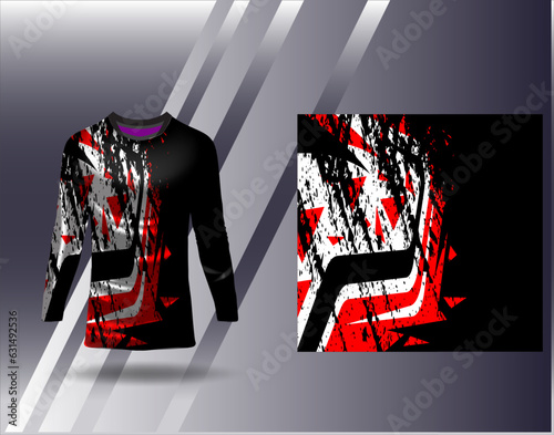 Sports jersey and tshirt template sports design for football racing gaming jersey vector