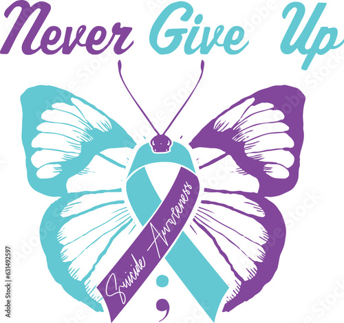 Never give up Vector Design