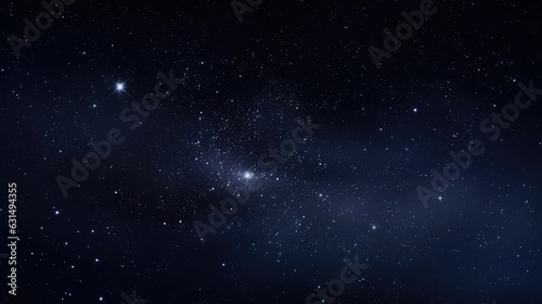 Outer space background. Dark cosmic void with stars, interstellar medium, dust and gas. Astronomy wallpaper. 