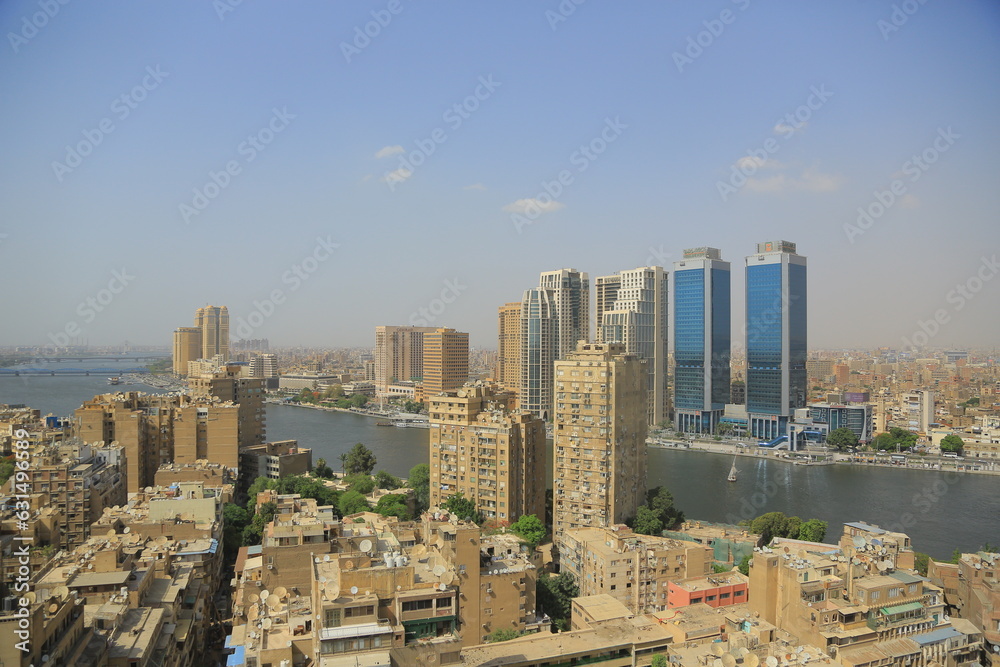 The magnificence of the beauty of Zamalek Island, at noon, 2023, Egypt