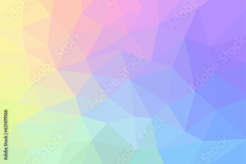 Colorful low poly with triangle shape, geometric rainbow mosaic background use for banner, web template, poster, backdrop, etc.