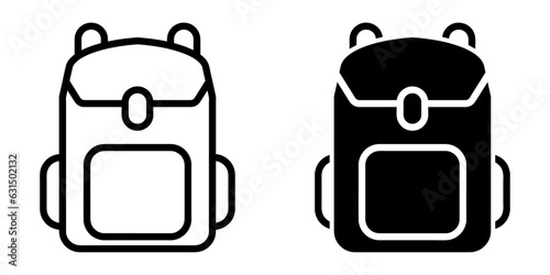 ofvs422 OutlineFilledVectorSign ofvs - backpack vector icon . isolated transparent . black outline and filled version . AI 10 / EPS 10 / PNG . g11762