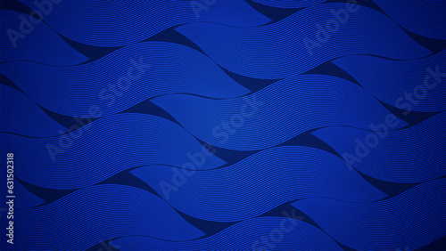 Dark blue abstract background with wave style lines as the main element.