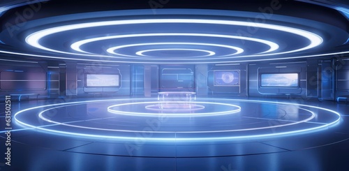 Futuristic round showroom