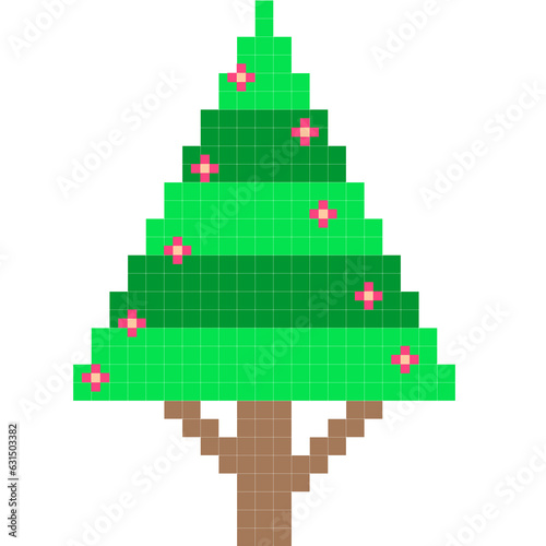 Christmas tree pixel art