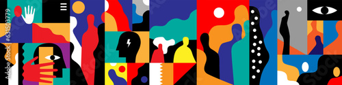 modern people social communication abstract vector background