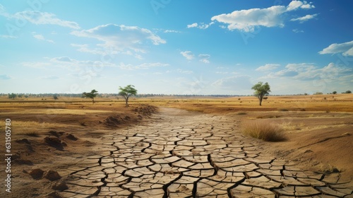 Dry soil in the savannah, Africa, Kenya, Africa