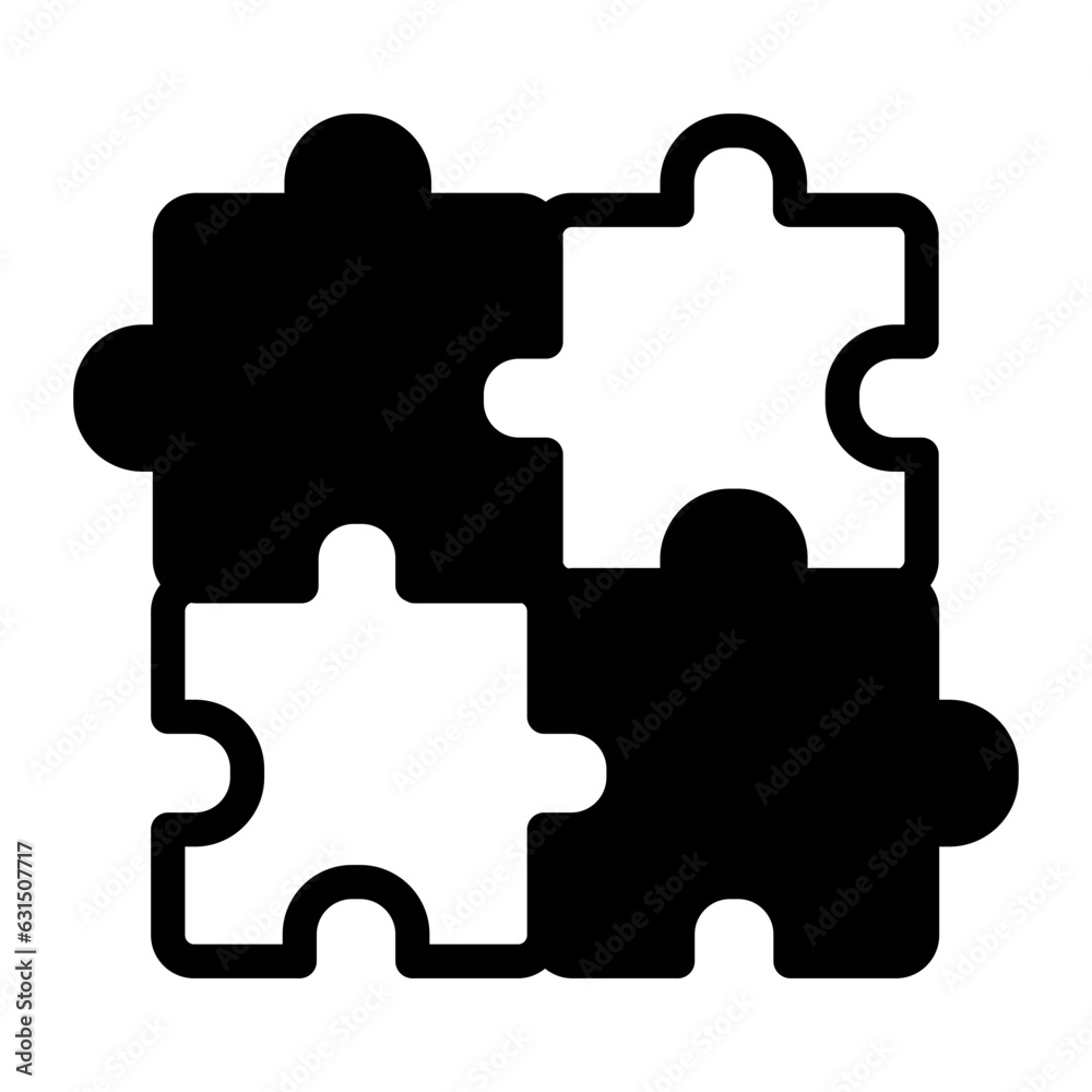 Puzzle single icon in glyph style Puzzle single icon in glyph style