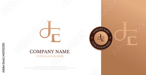 Initial JE Logo Design Vector photo