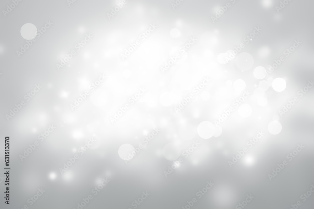 gray and white blur abstract background. bokeh christmas blurred beautiful shiny Christmas lights.