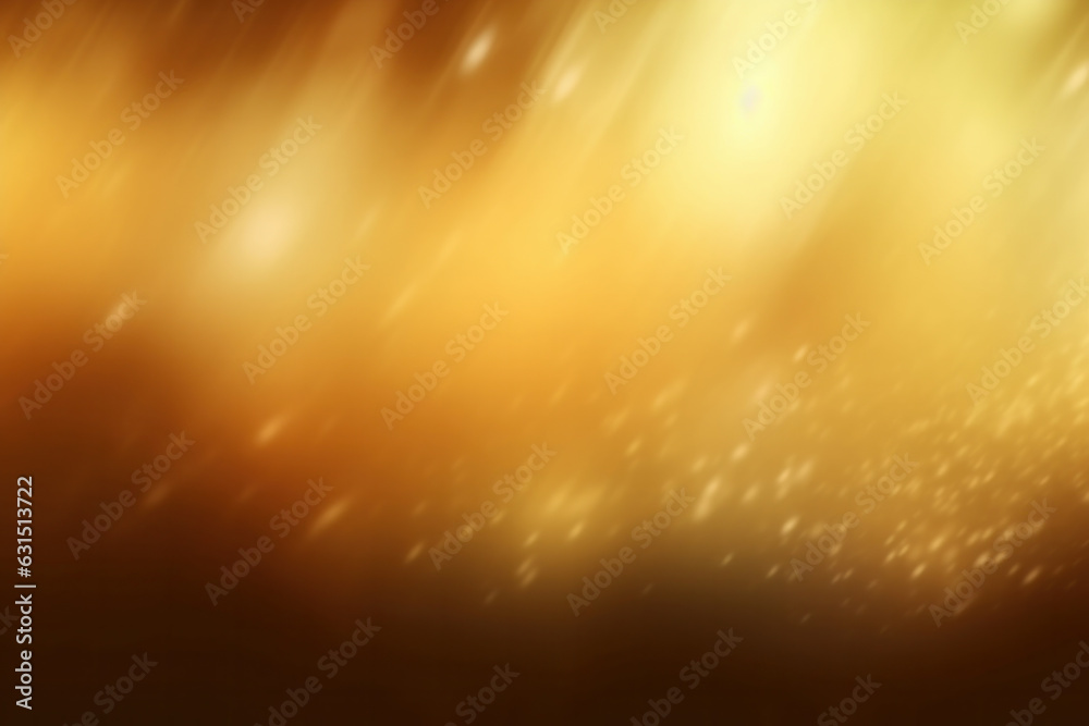 Generative Ai golden background with blur sparkle gold bokeh