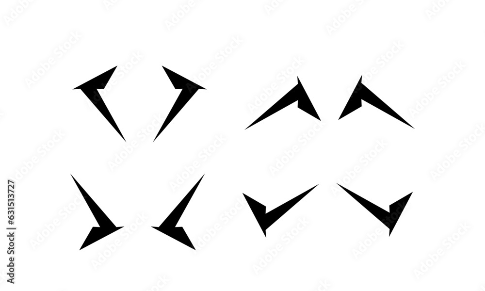set of Curved arrow icon vector illustration on white background. set of Curved arrow icon vector illustration on white background.