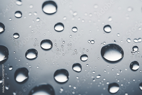 Water droplets on a gray background  aesthetic look