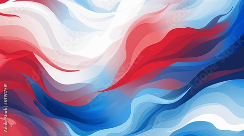 abstract background blue red white generative ai