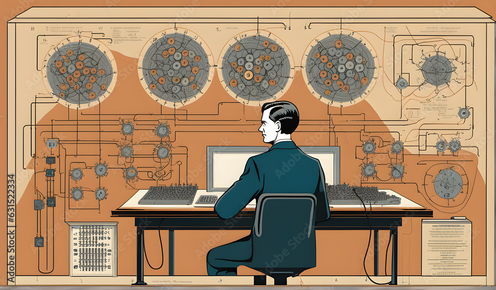 A colored, aesthetic and abstract representation of Alan Turing - the father of AI A colored, aesthetic and abstract representation of Alan Turing - the father of AI