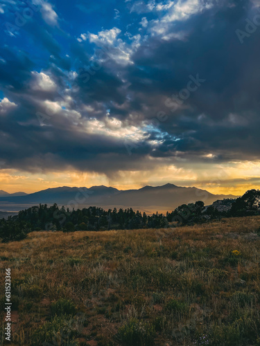 sunset in the mountains