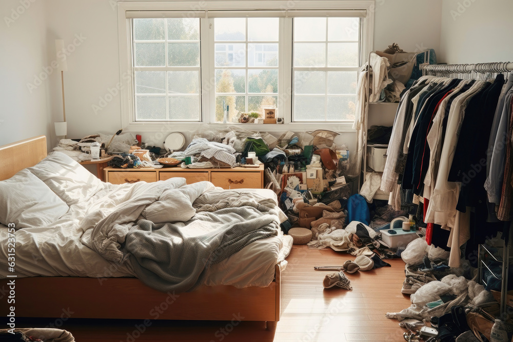 Obraz premium Mess in the bedroom