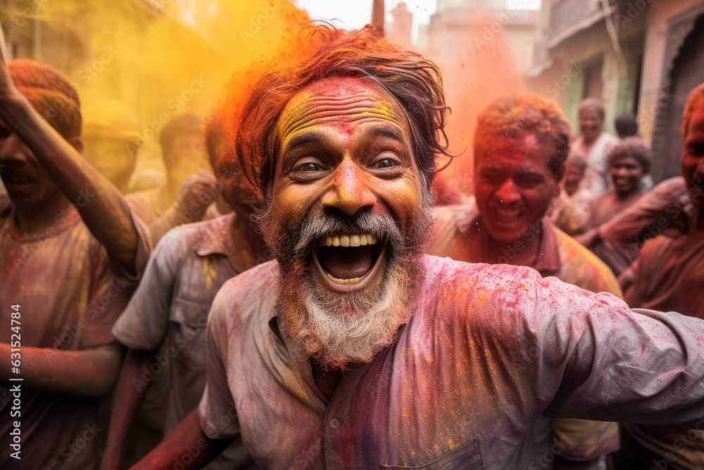 photography awards winners, realistic of Happy holi on street, people, colorful, ai generated. photography awards winners, realistic of Happy holi on street, people, colorful, ai generated.
