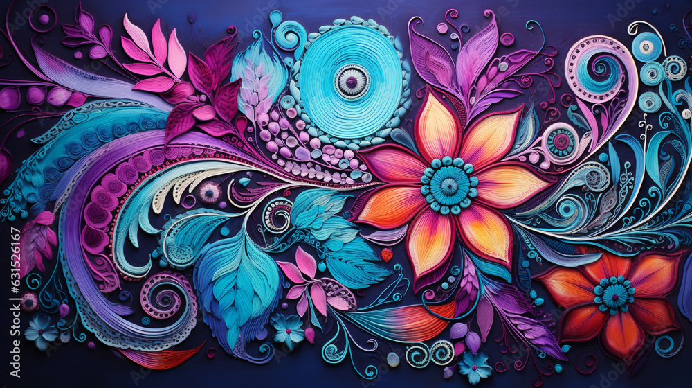 Paisley and Mandala Fusion, Creating an Artistic Tapestry Paisley and Mandala Fusion, Creating an Artistic Tapestry