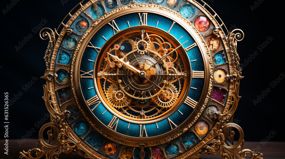 Mandala of Time: Incorporating Hourglasses, Clocks, and Timeless Symbols 
