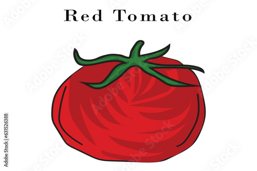 Red tomato isolated on white background photo