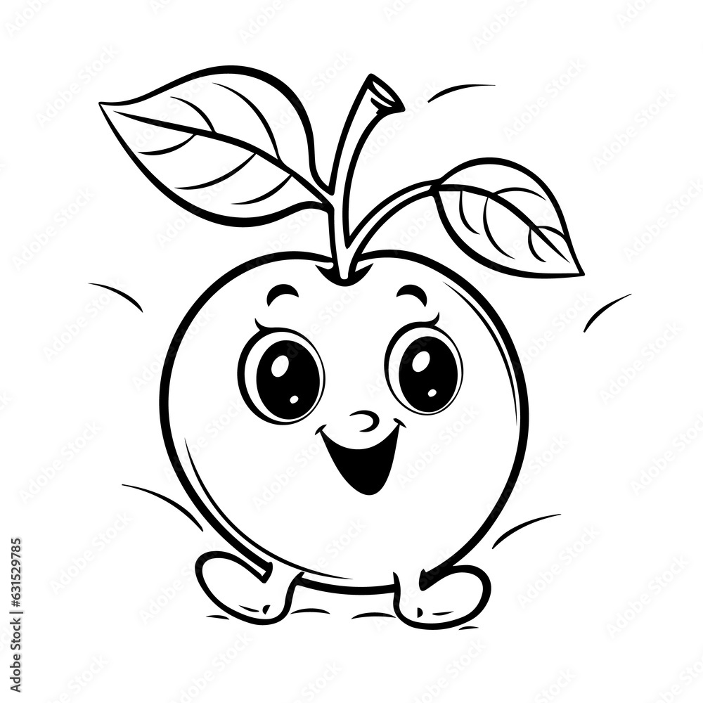Obraz premium Plum coloring pages Png