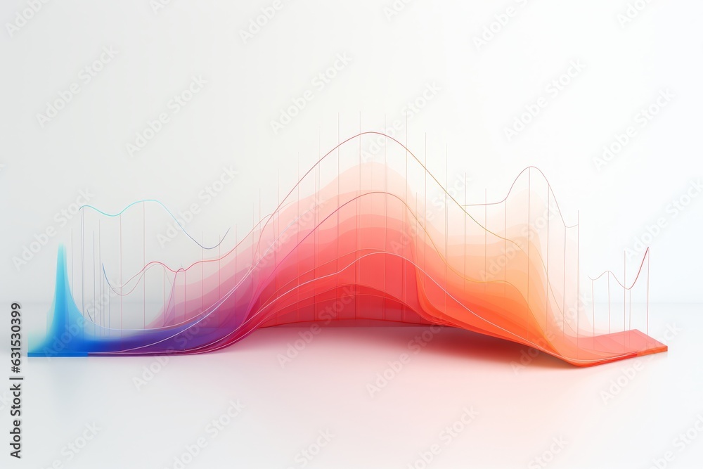 chart glassmorphism aesthetic 3d, infografía de crecimiento Stock ...