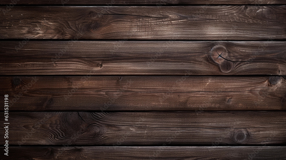 Naklejka premium Enigmatic Depth: Dark Woodgrain Texture