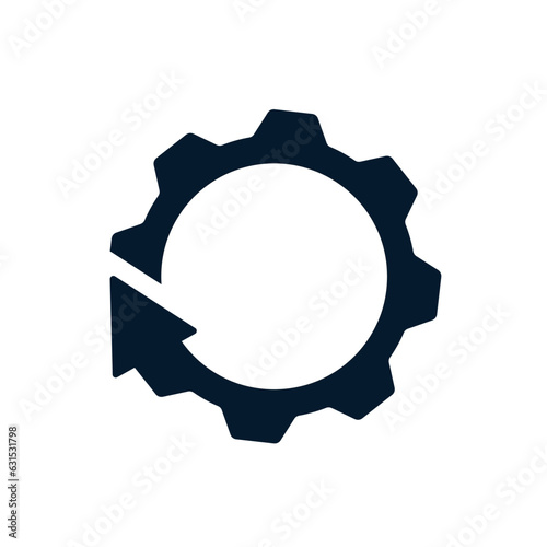 Workflow concept. Vector icon isolated on white background.
