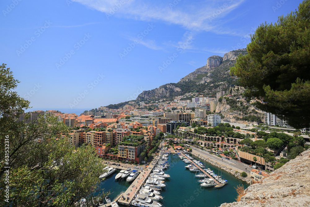 Panoramic view of the Port de Fontvieille in Monaco
