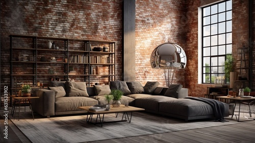 Interior living room with stylish modern sofa, apartment interior home