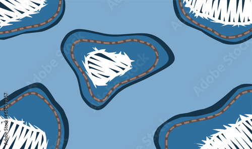 broken denim background vector illustration 